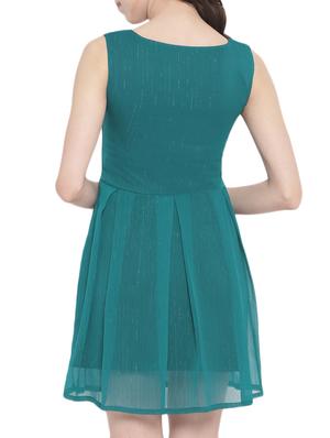 boat neck pleated dress - 15974734 - Standard Image - 3