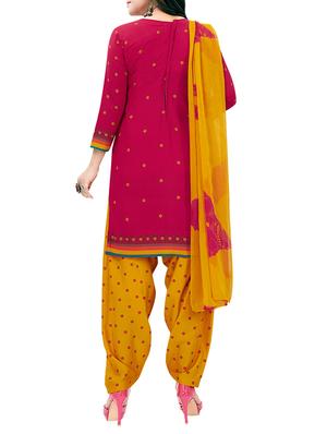 Printed unstitched combo suit - 15975522 - Standard Image - 3
