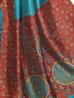 kalamkari border mysore silk saree with blouse - 15976197 - Standard Image - 3