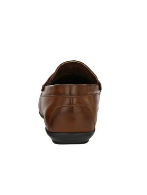 tan leatherette slip on loafers - 15978721 - Standard Image - 3