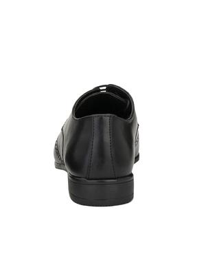 black leatherette lace-up derbys - 15978732 - Standard Image - 3
