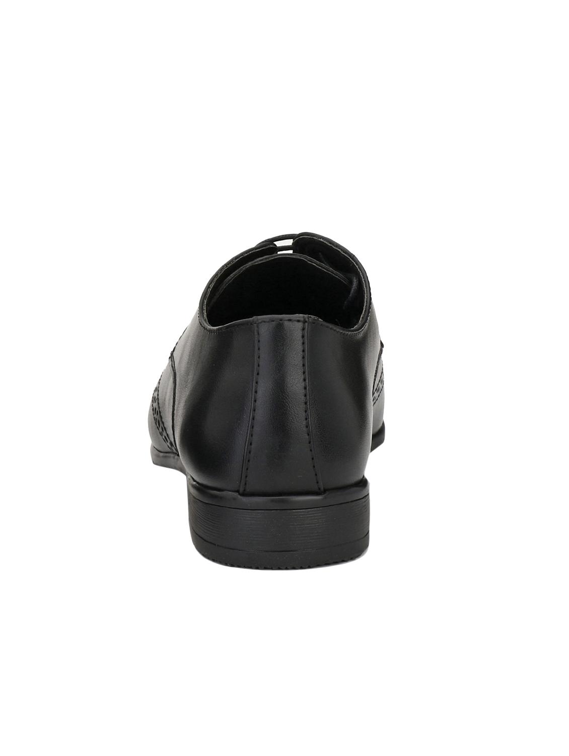 black leatherette lace-up derbys - 15978732 - Zoom Image - 3