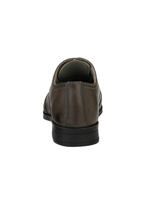 grey leatherette lace-up brouges - 15978763 - Standard Image - 3