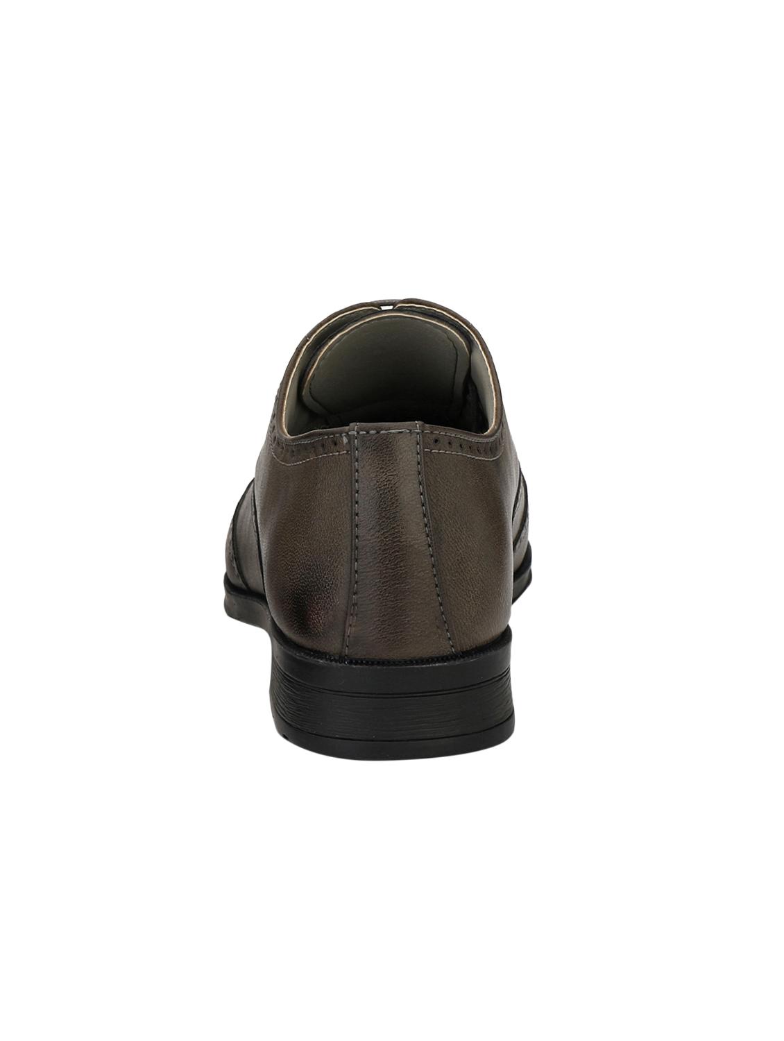 grey leatherette lace-up brouges - 15978763 - Zoom Image - 3
