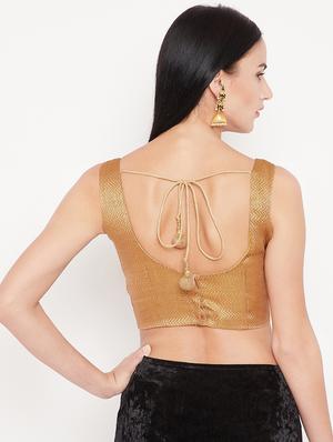 Gold solid blouse - 15981316 - Standard Image - 3