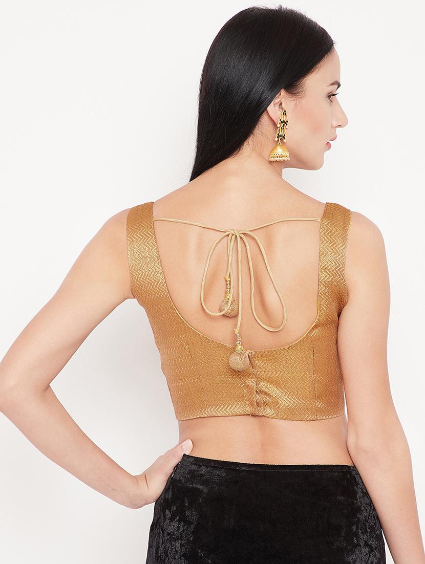 Gold solid blouse - 15981316 - Zoom Image - 3