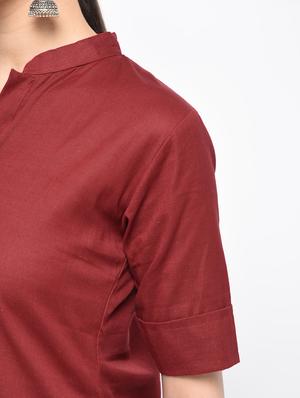 Solid straight kurta - 15981352 - Standard Image - 6