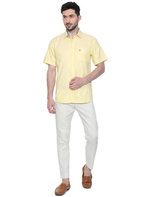yellow solid casual shirt - 15981965 - Standard Image - 3