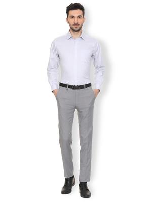 grey cotton formal shirt - 15982151 - Standard Image - 3