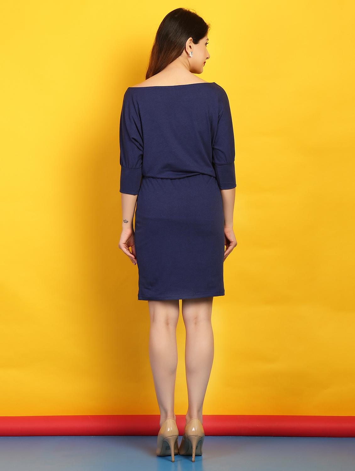 boat neck blouson dress - 15984314 - Zoom Image - 3