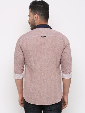 orange printed casual shirt - 15988339 - Standard Image - 3