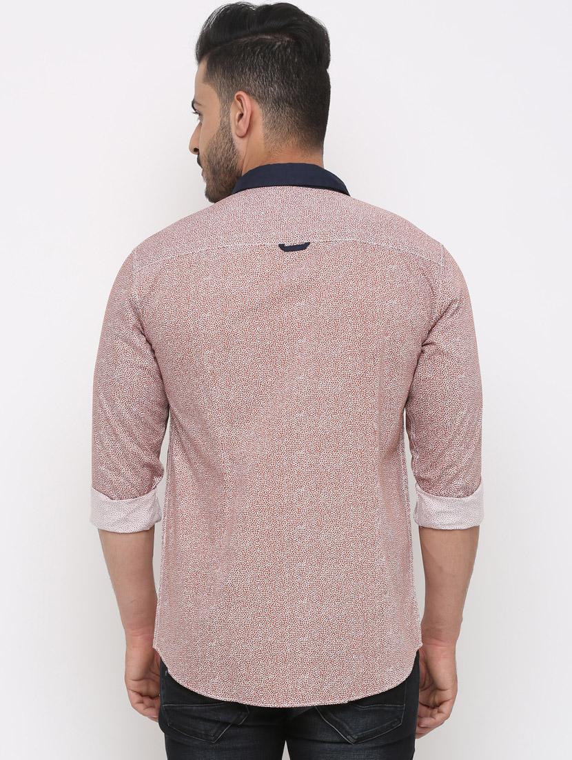 orange printed casual shirt - 15988339 - Zoom Image - 3