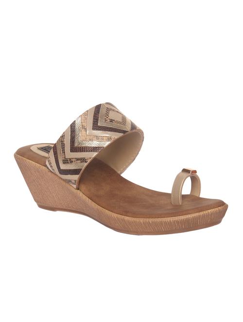 gold slip on wedges - 15988461 - Standard Image - 1