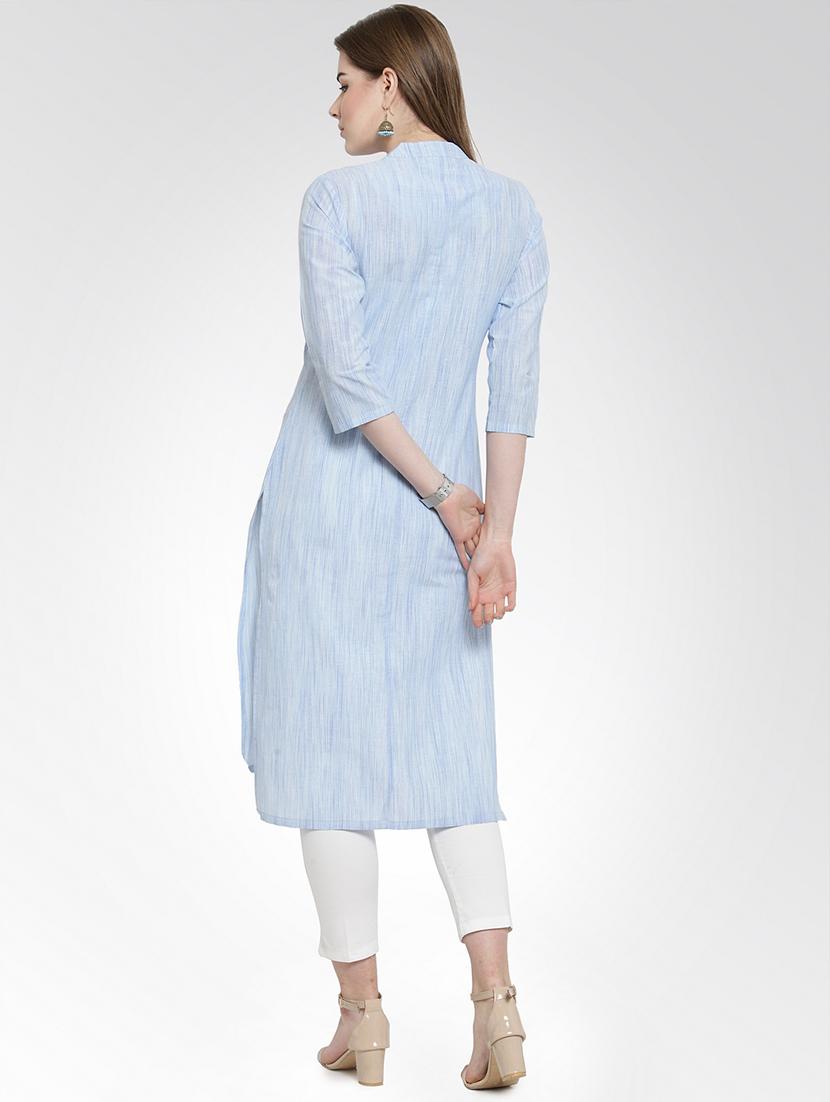 straight textured kurta - 15988862 - Zoom Image - 3