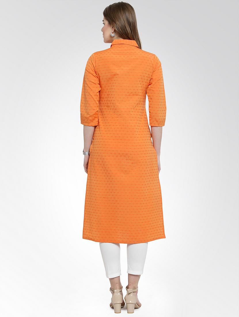 Dobby straight kurta - 15988882 - Zoom Image - 3