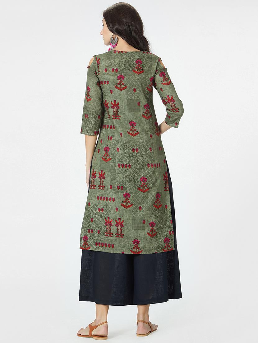 Printed straight kurta - 15990210 - Zoom Image - 3