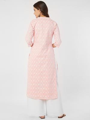 embroidered straight kurta - 15990277 - Standard Image - 3