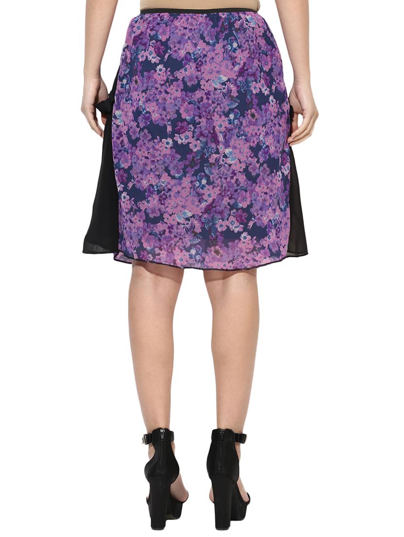 tie knot detail floral a-line dress - 15996483 - Zoom Image - 3