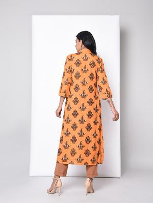 printed straight kurta - 15996693 - Standard Image - 3