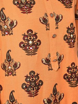 printed straight kurta - 15996693 - Standard Image - 6