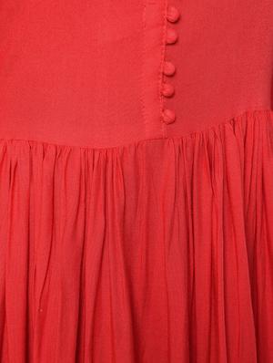 Flared solid ethnic dress - 15996695 - Standard Image - 6
