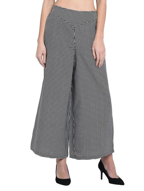 harlequin pattern flared palazzo - 15997909 - Very Small Image - 1
