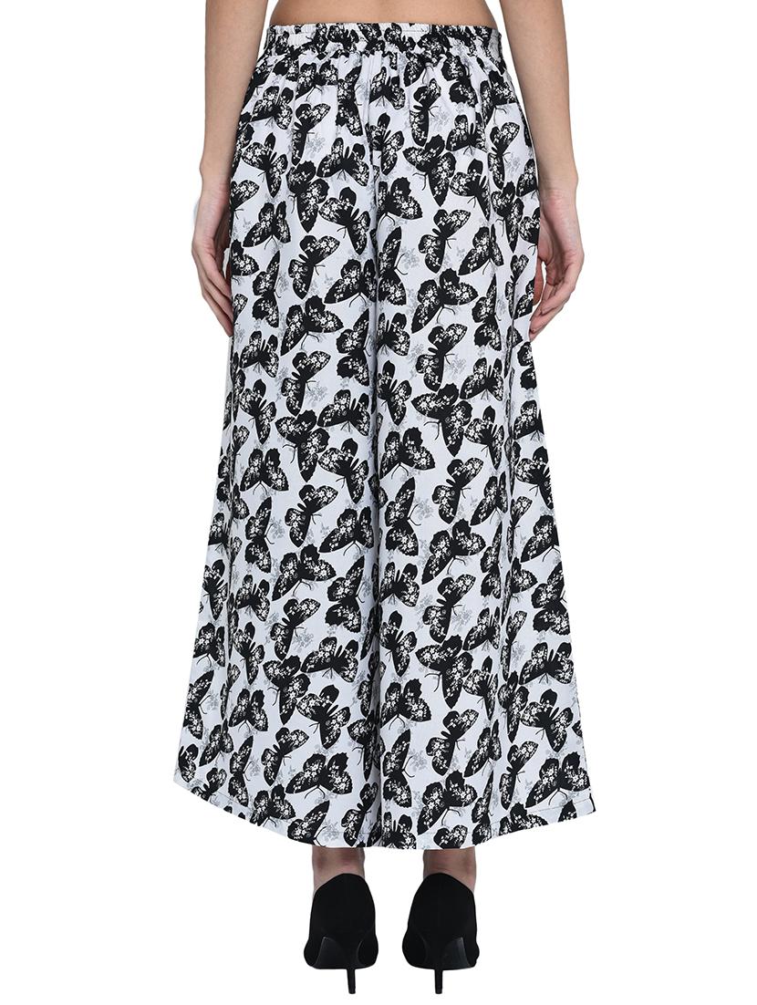 butterfly print flared palazzo - 15997915 - Zoom Image - 3