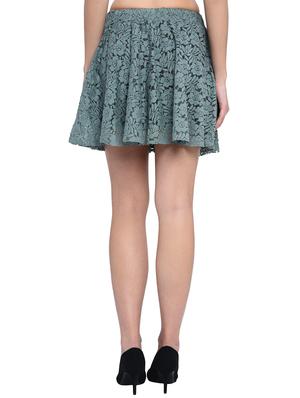 floral laced flared skirt - 15997925 - Standard Image - 3