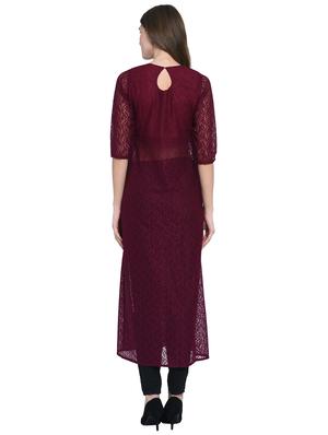 front slit laced tunic - 15997930 - Standard Image - 3