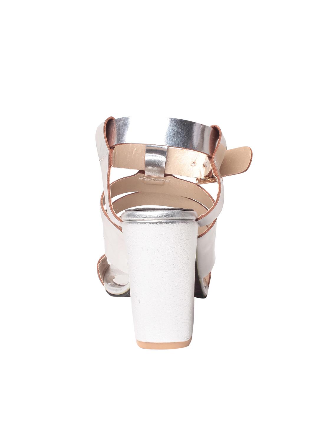 silver ankle strap sandals - 15998429 - Zoom Image - 3