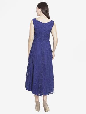 floral laced high low dress - 15999036 - Standard Image - 3