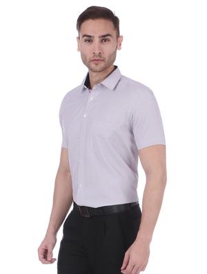 purple polyester blend formal shirt - 15999062 - Standard Image - 3
