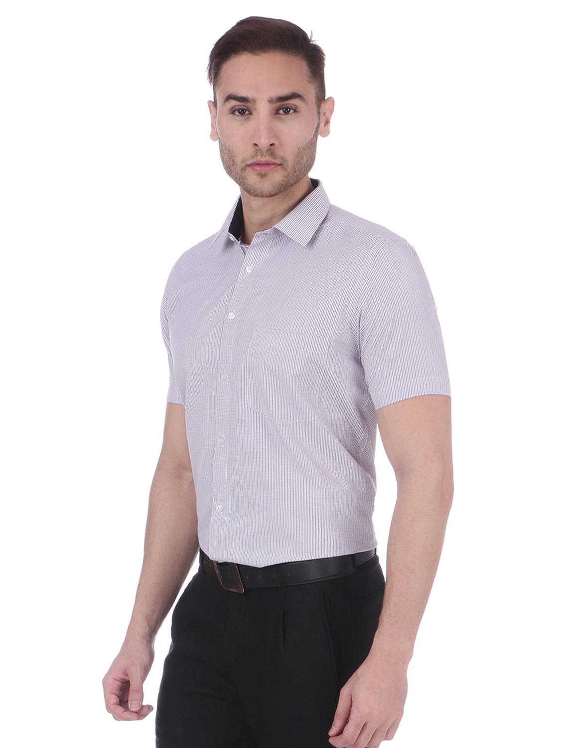 purple polyester blend formal shirt - 15999062 - Zoom Image - 3