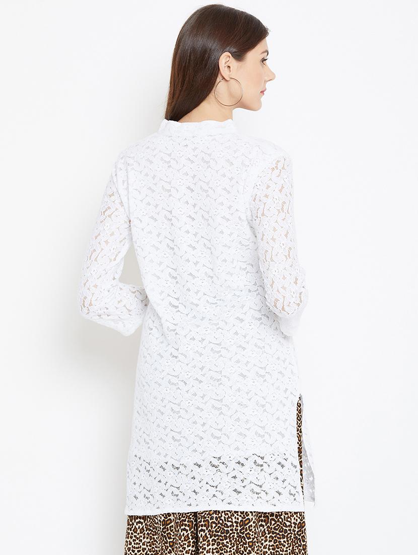 white net straight kurti - 15999438 - Zoom Image - 3
