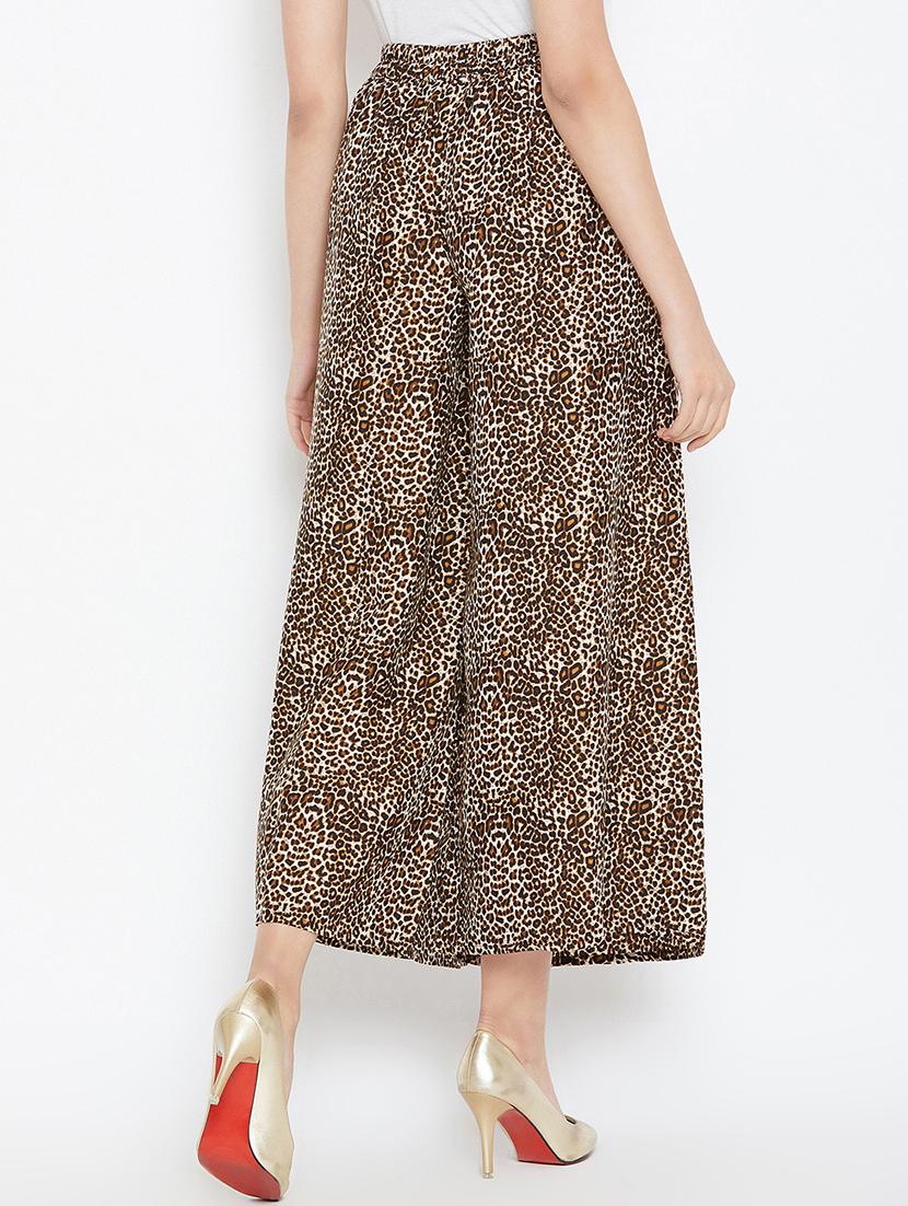 pocket detail animal print palazzo - 15999452 - Zoom Image - 3