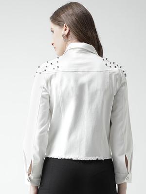 pearl embellished distressed jacket - 16000779 - Standard Image - 3