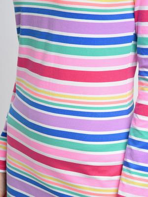 round neck striped sheath dress - 16000820 - Standard Image - 6
