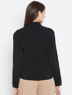roll up sleeved embroidered shirt - 16001323 - Standard Image - 3