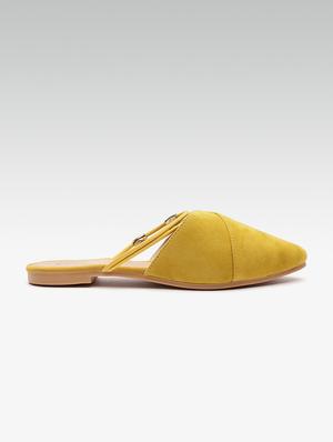 yellow slip on mules - 16002109 - Standard Image - 3