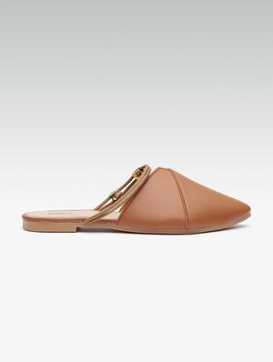 tan slip on mules - 16002110 - Standard Image - 3