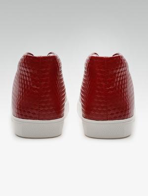 maroon lace-up sneakers - 16002553 - Standard Image - 3