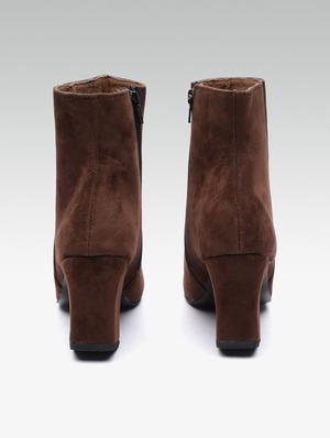 brown ankle zipper boots - 16002724 - Standard Image - 3