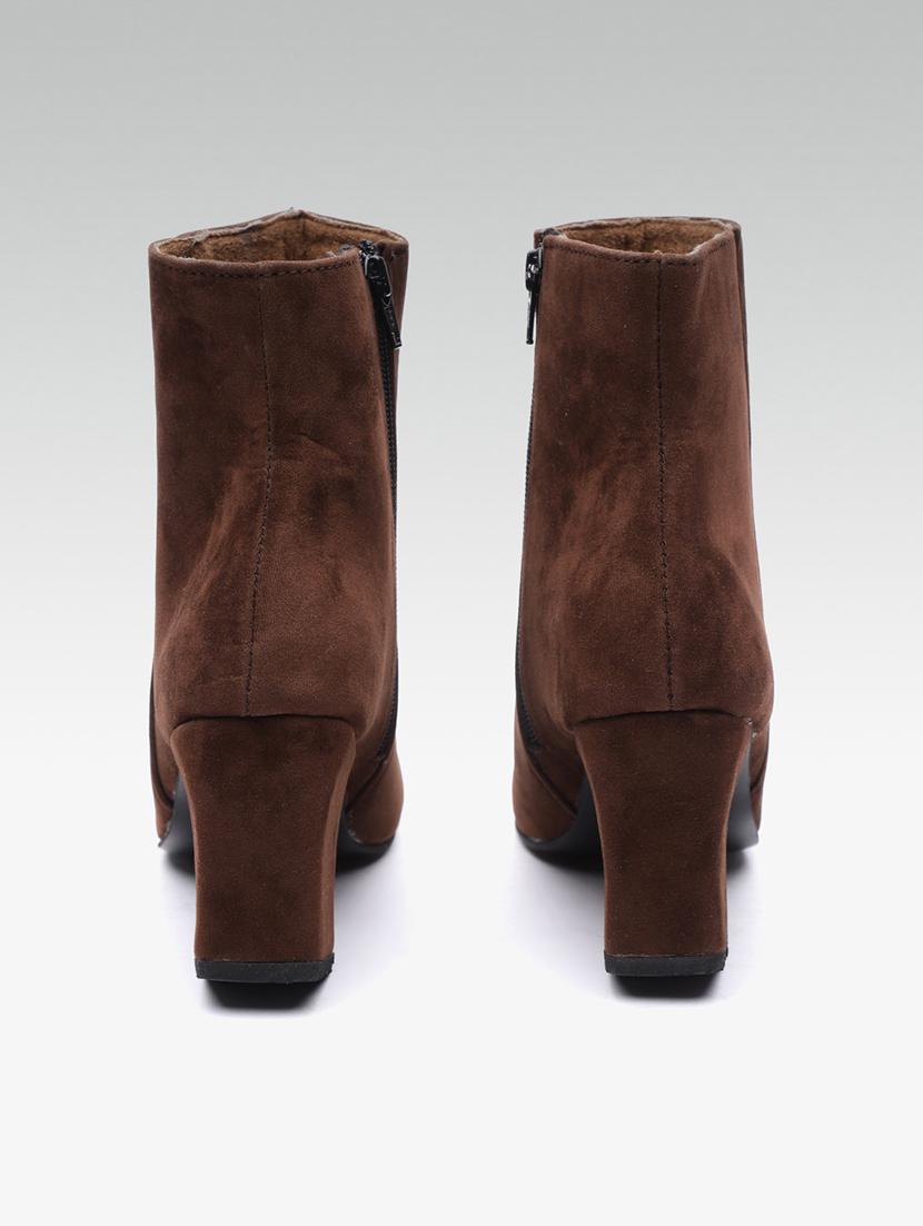 brown ankle zipper boots - 16002724 - Zoom Image - 3
