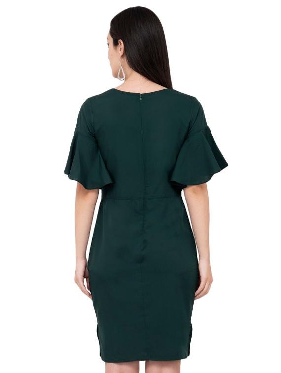 ruffle sleeved sheath dress - 16002871 - Zoom Image - 3