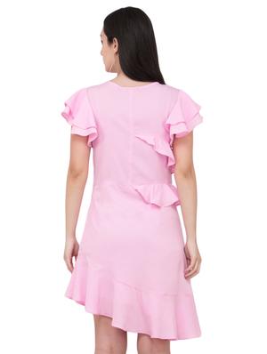 ruffle detail asymmetric dress - 16002875 - Standard Image - 3