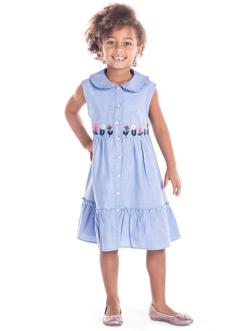 blue cotton frock - 16003723 - Zoom Image - 3