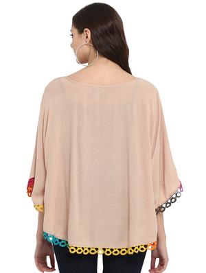 lace trim embroidered top - 16005241 - Standard Image - 3
