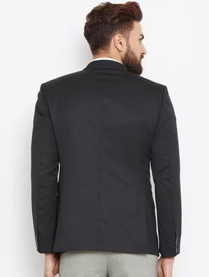 black polyester formal blazer - 16005926 - Standard Image - 3