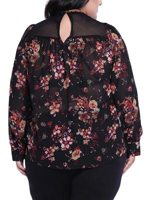 floral embroidered plus top - 16006760 - Standard Image - 3