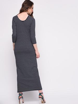 side slit striped sheath dress - 16008993 - Standard Image - 3